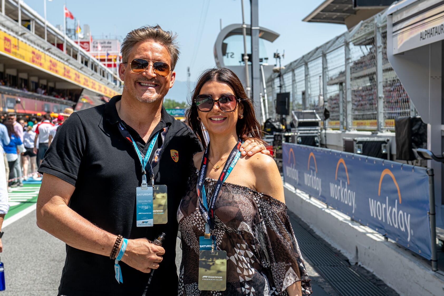 Guests on the grid at the Spanish Grand Prix Paddock Club